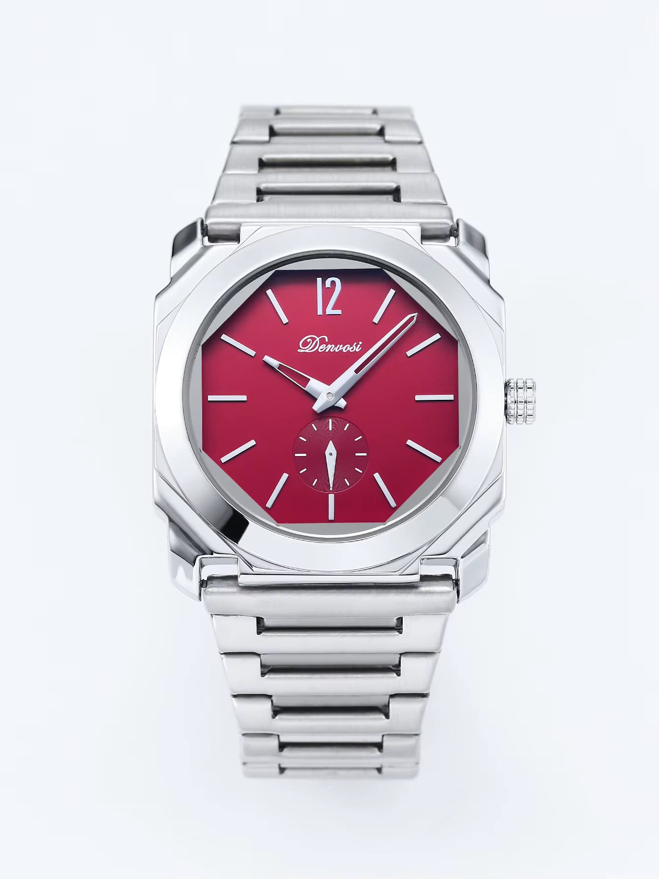 Denvosi Octagonal Luxury Men's Watch – Ruby Red Dial