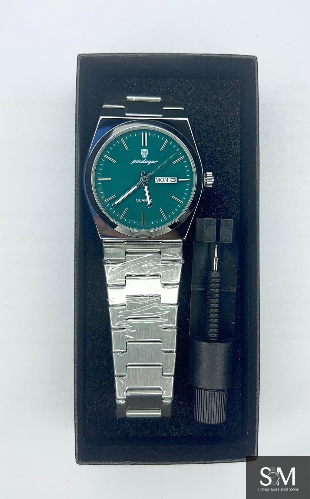 POEDAGAR 930 Luxury Men's Quartz Watch – Emerald Green