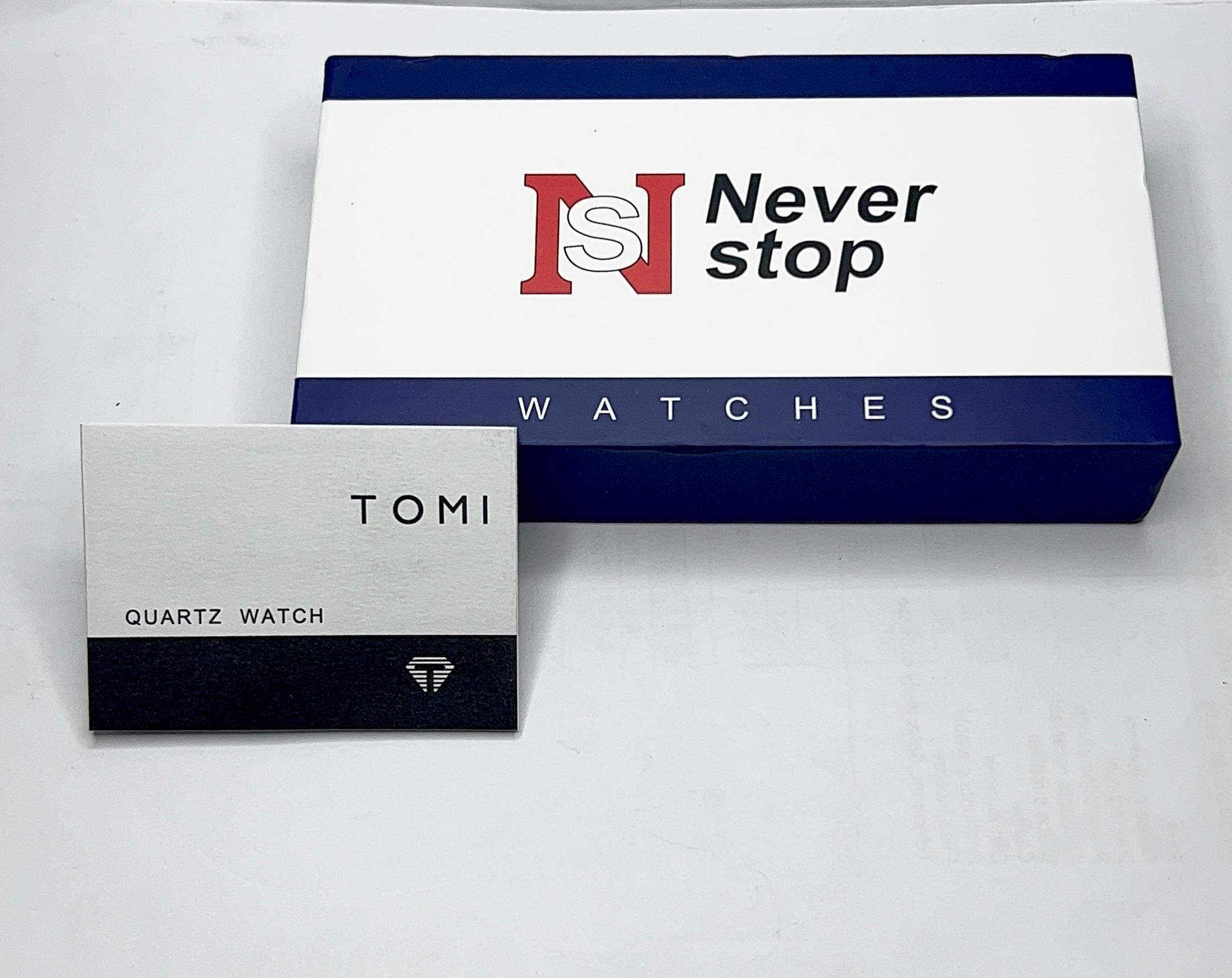 NeverStop N980 Men's Stainless Steel Watch – Blue Dial & Pepsi Bezel