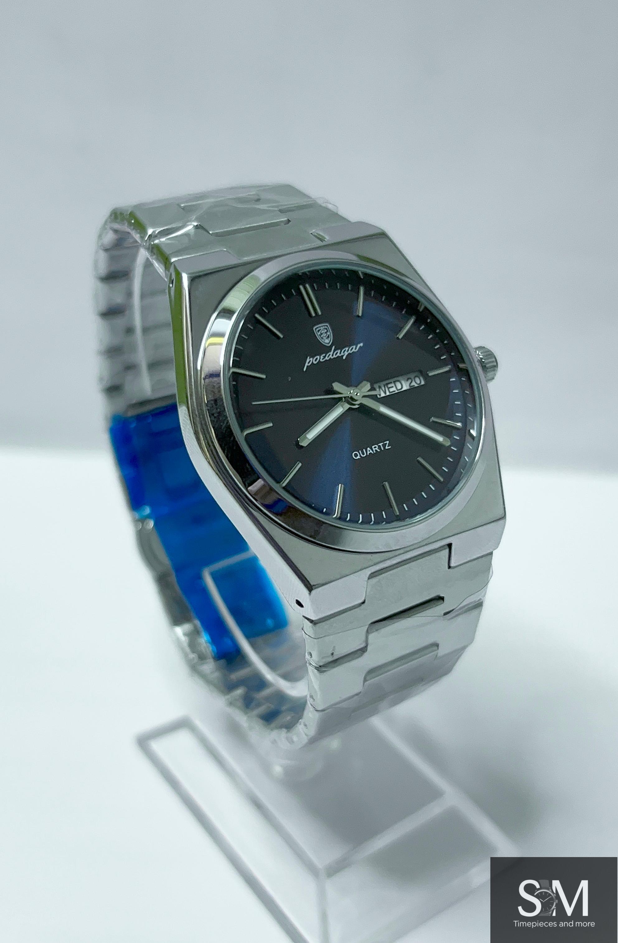 POEDAGAR 930 Luxury Men's Quartz Watch – Deep Navy Blue