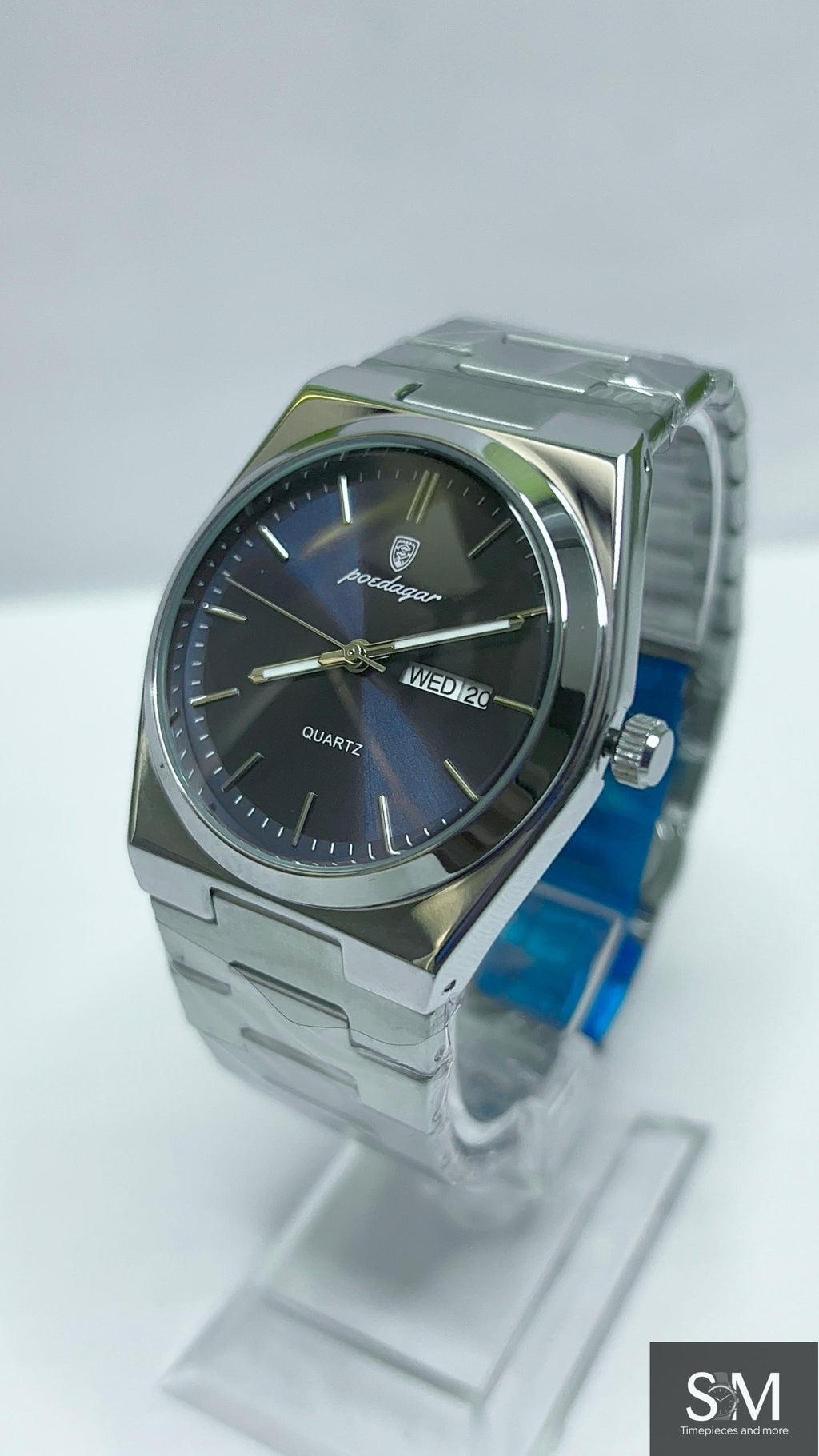 POEDAGAR 930 Luxury Men's Quartz Watch – Deep Navy Blue