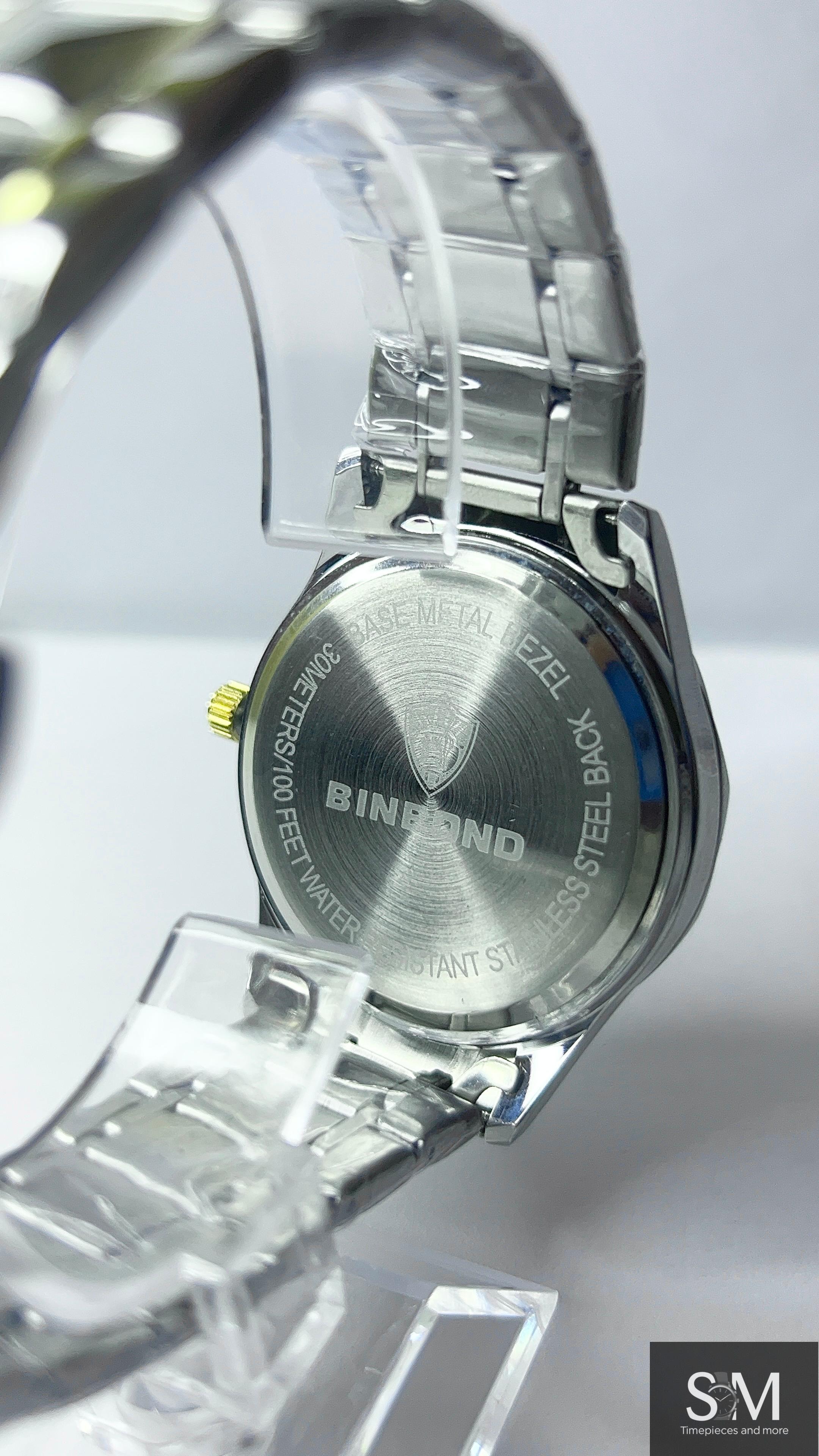 Binbond Royal Blue & Gold Stainless Steel Quartz Watch